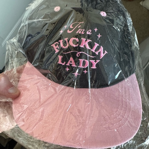 Assholes Live Forever Black and Pink Cap with Embroidered Text - Picture 1 of 3